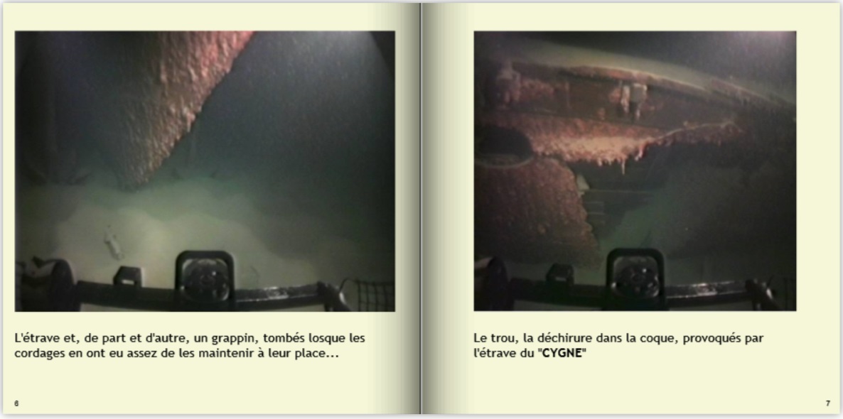 Mystres et trsors du Lman : l'trave du vapeur Rhne et les deux grappins, le trou, la dchirure dans la coque